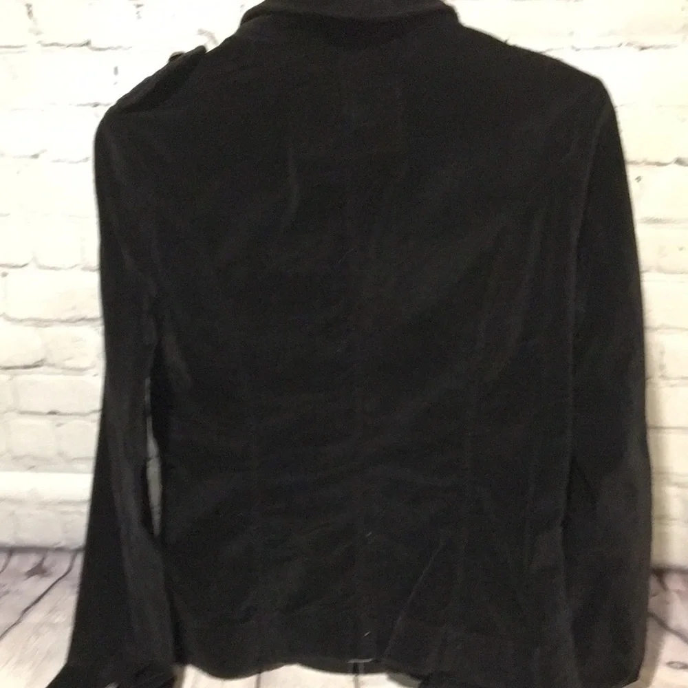 BB Dakota velvet black military jacket with fleur-de-lis‘s buttons